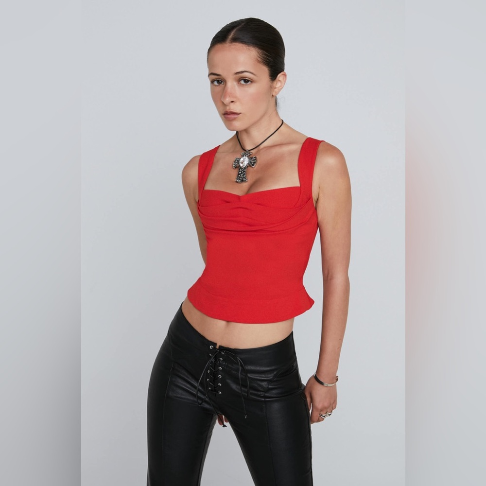 Miaou Imogene Corset in Red XS